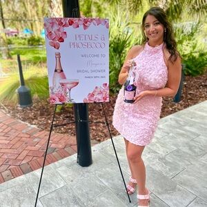 Pink Floral Dress for Bridal Shower